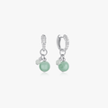 Pave Double Jade Earrings - Flaire & Co.