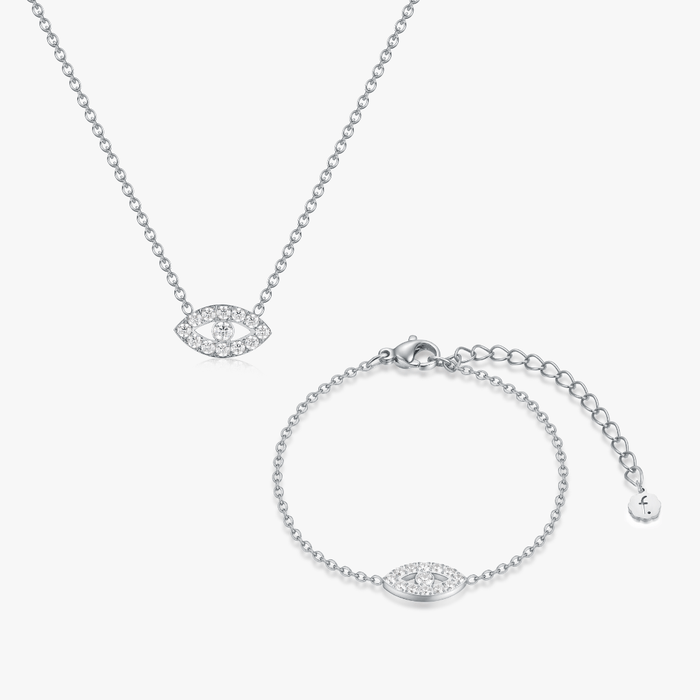Pave Eye Silver Bundle - Flaire & Co.