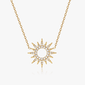 Pave Sunburst Necklace - Flaire & Co.