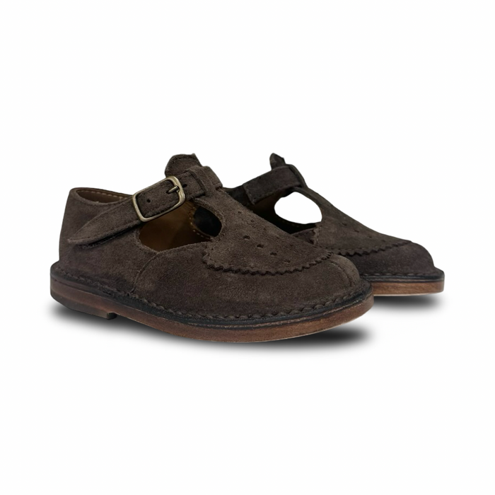 Pepe Brown Suede Laura T strap
