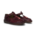 Pepe Burgundy Pink Floral T-Strap