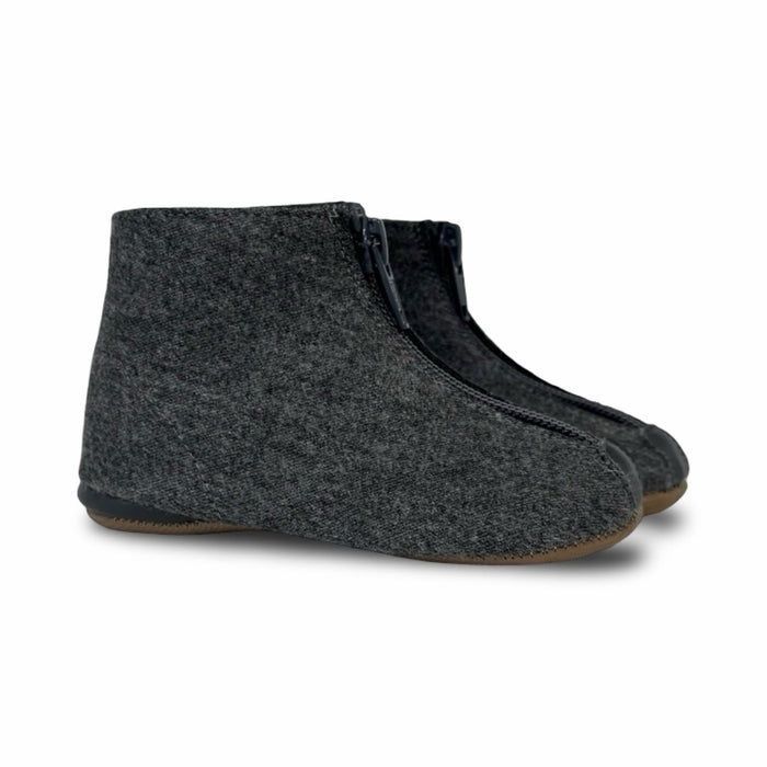 Pepe Gray Wool Zipper Bootie