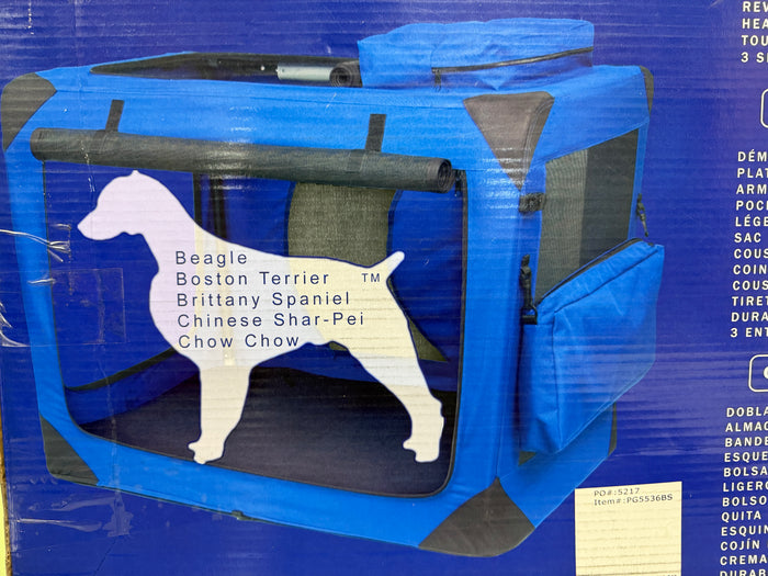Pet Gear Home N'Go Soft Crate, Medium (36" x 24" x 27"), Blue - Brand New!