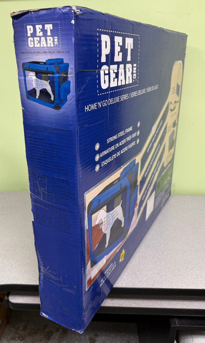 Pet Gear Home N'Go Soft Crate, Medium (36" x 24" x 27"), Blue - Brand New!