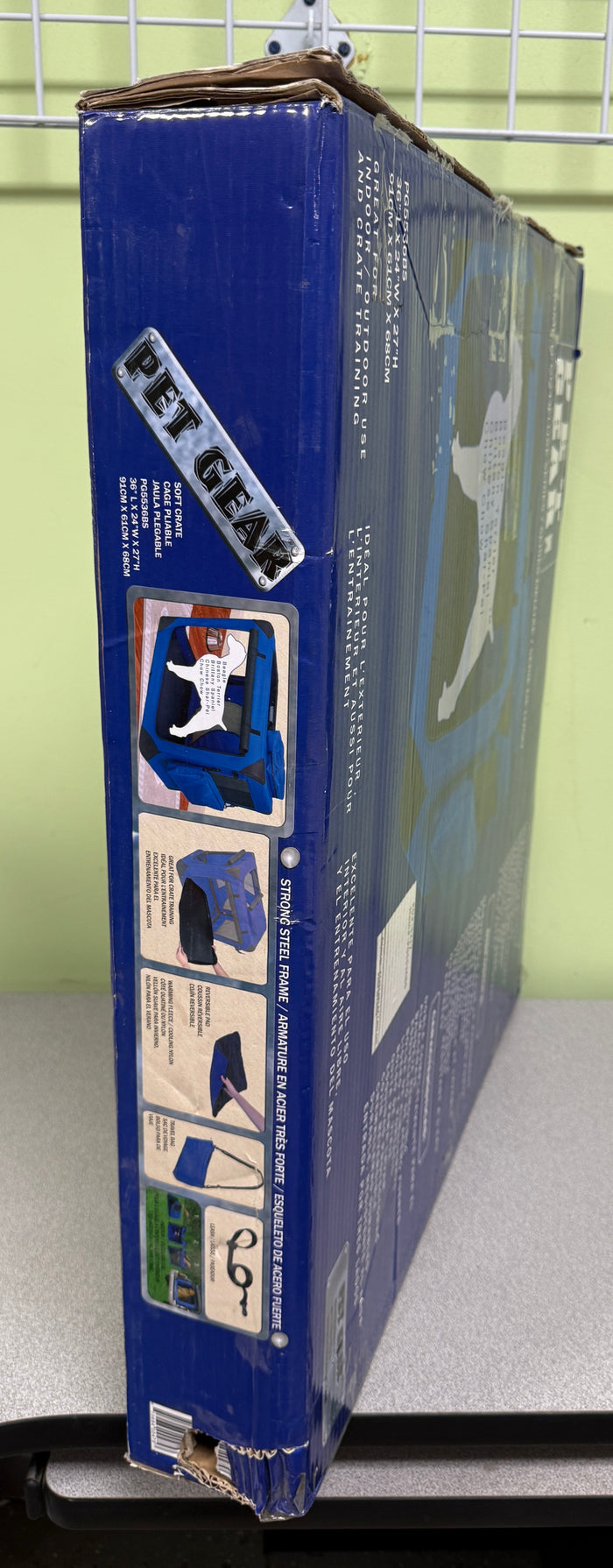 Pet Gear Home N'Go Soft Crate, Medium (36" x 24" x 27"), Blue - Brand New!