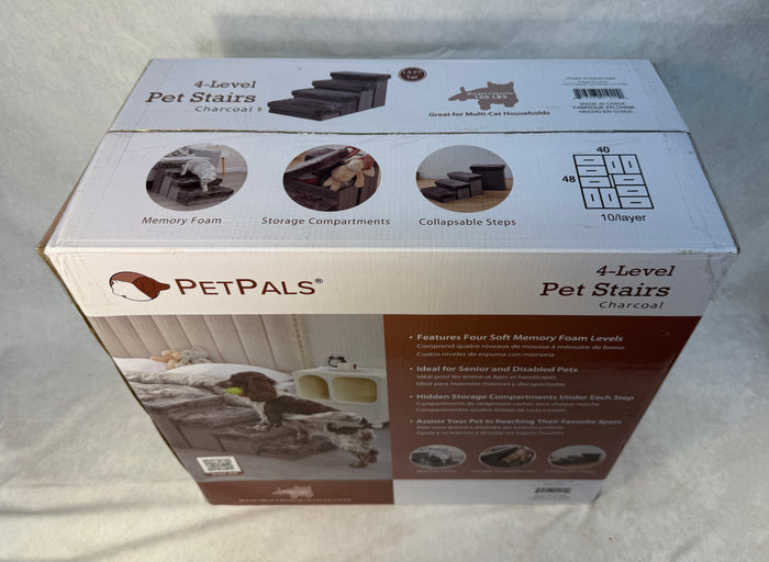 PetPals 4-Level Pet Stairs, Charcoal - Brand New!