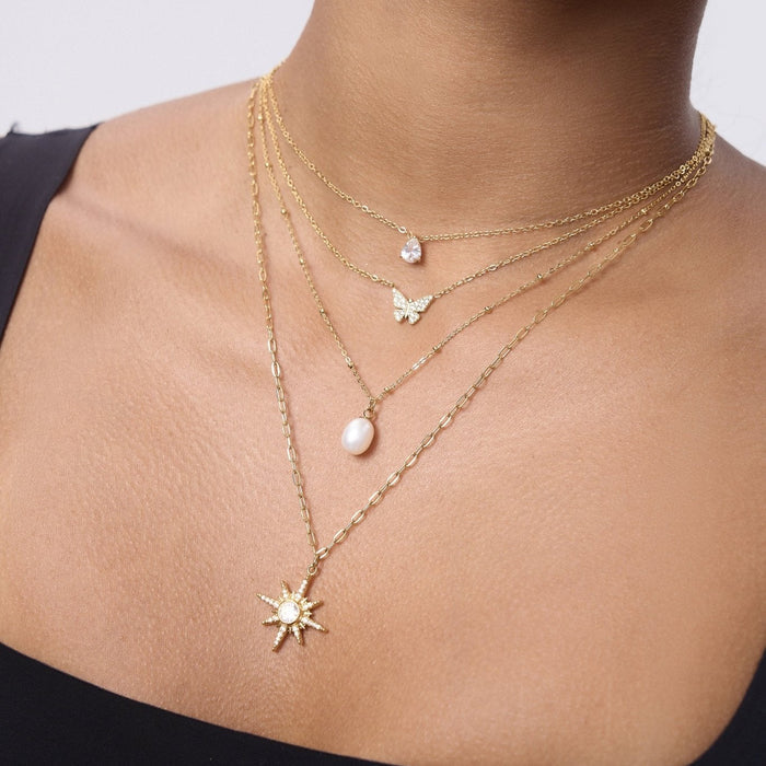 Single Pearl Beaded Necklace - Flaire & Co.