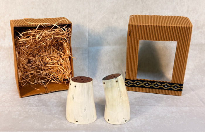 Polished Horn Salt and Pepper Shakers