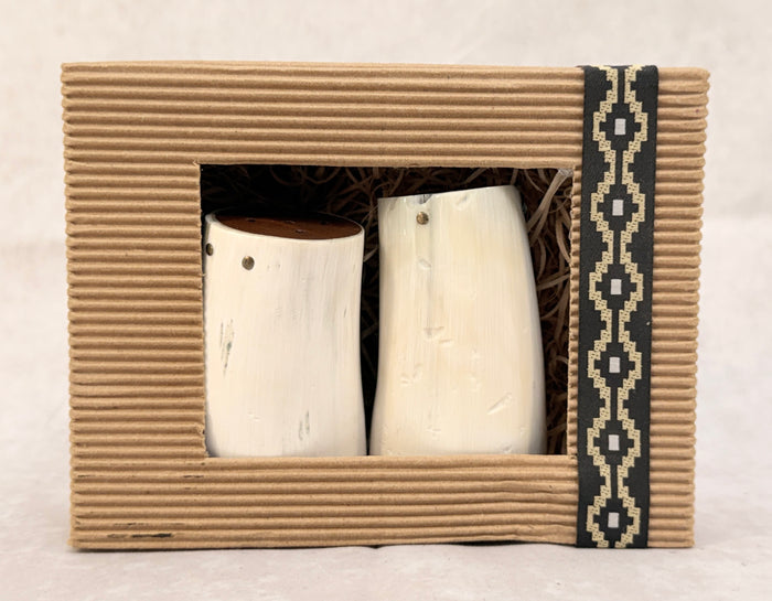 Polished Horn Salt and Pepper Shakers