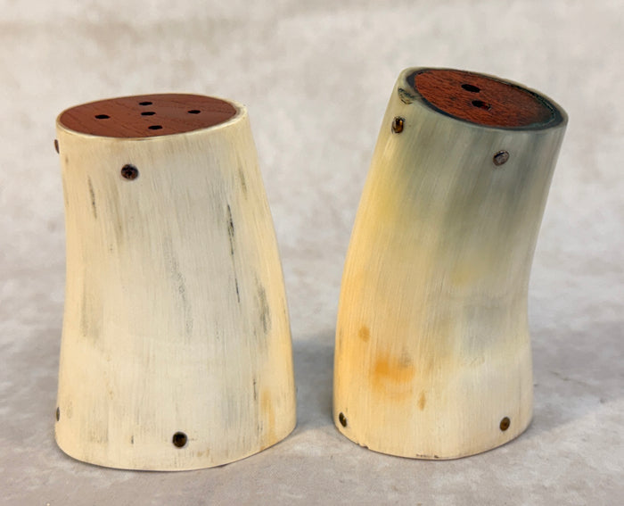 Polished Horn Salt and Pepper Shakers