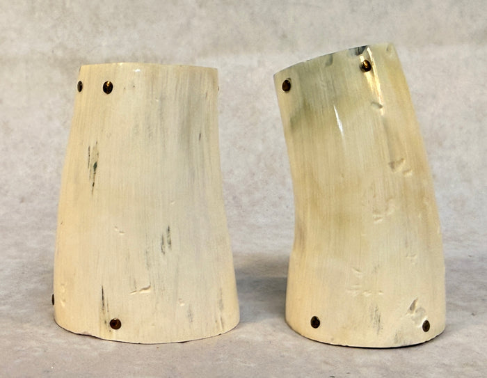 Polished Horn Salt and Pepper Shakers