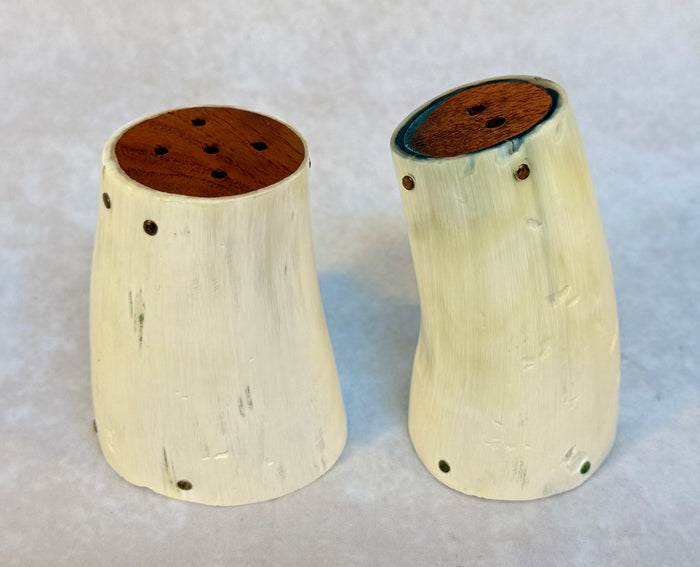 Polished Horn Salt and Pepper Shakers