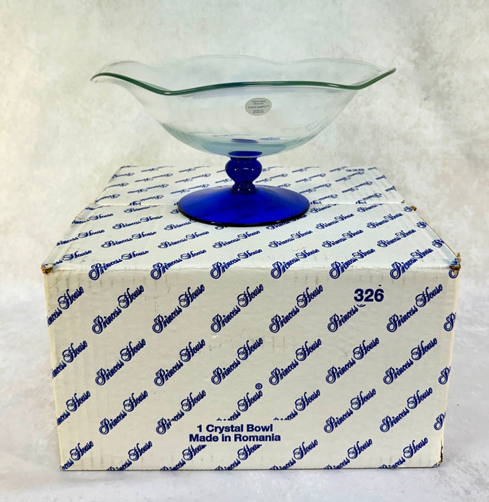 Princess House Crystal Footed Compote - Brand New!