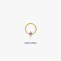 Purple Gem Lila Titanium Hoop (Single) - Flaire & Co.