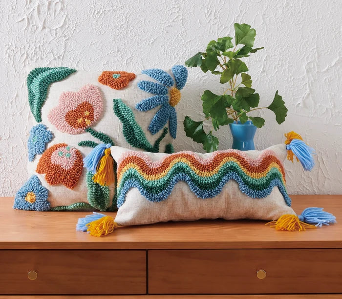 Rainbow Florals Hook Pillow