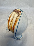 Raku Zoo Walrus Whistle by Chris Moses, Signed by Artist