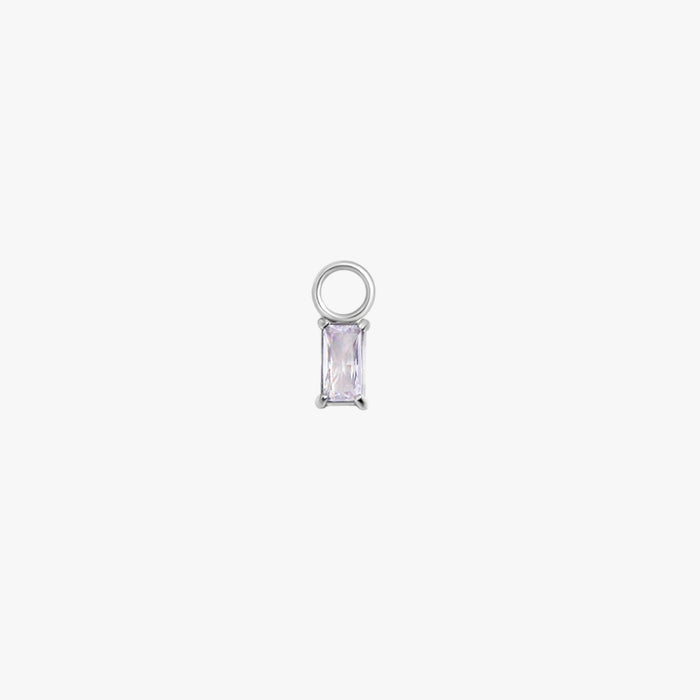 Rectangle Hoop Charms in Silver - Flaire & Co.