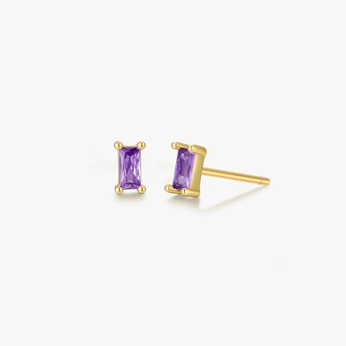 Rectangle Studs in Gold - Flaire & Co.
