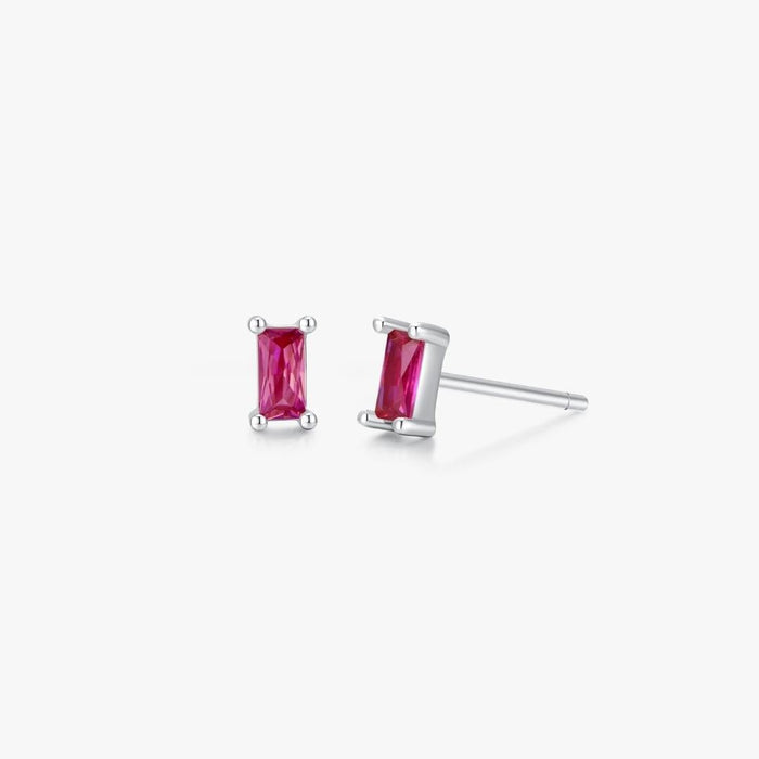 Rectangle Studs in Silver - Flaire & Co.
