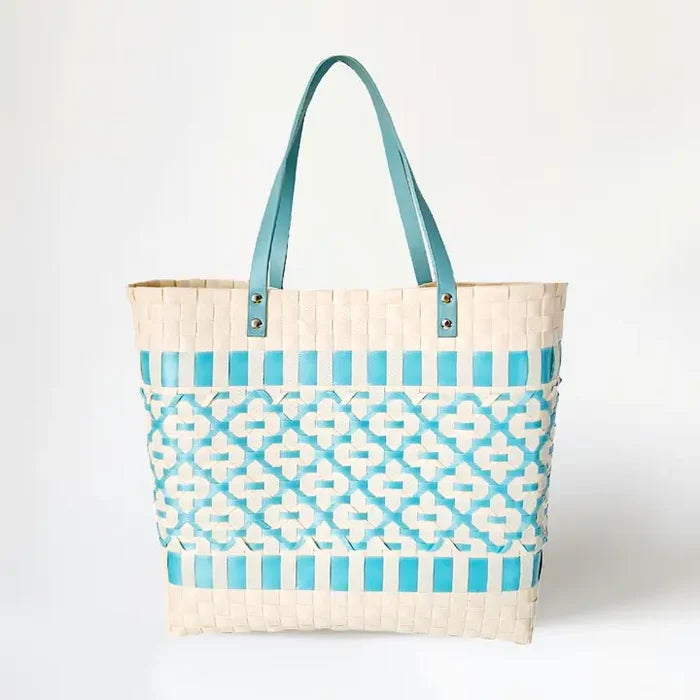 Recycled Basket Weave Tote Bag