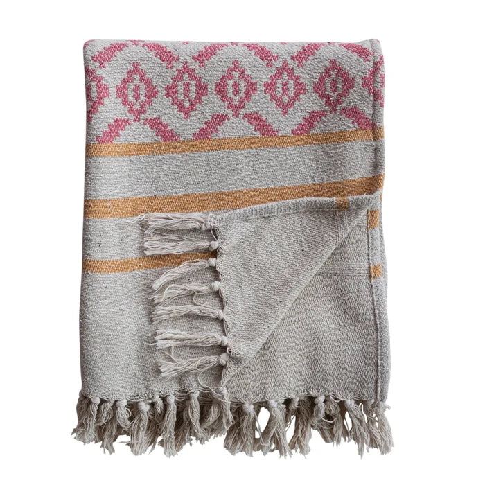 Recycled Cotton Jacquard Throw