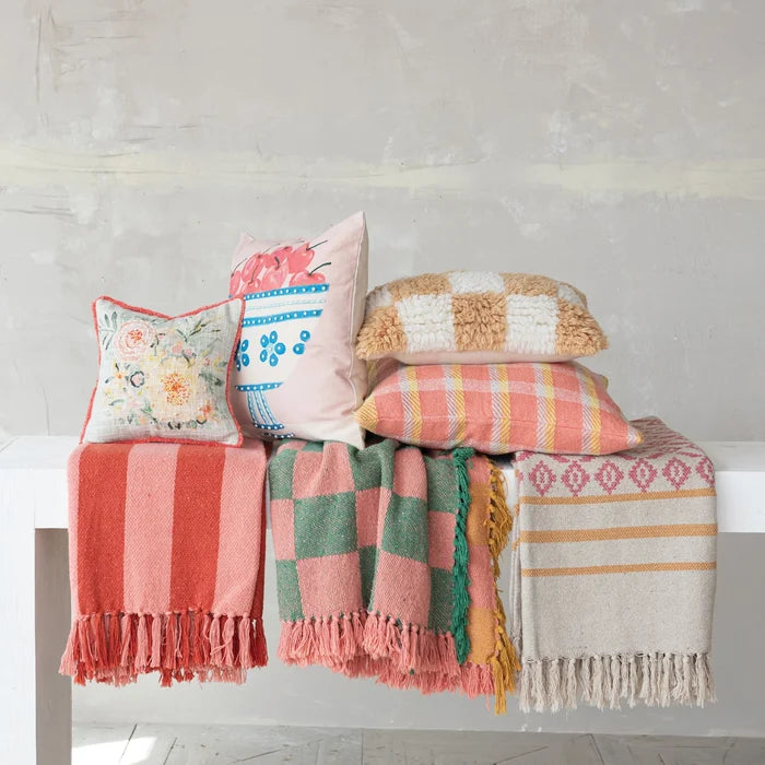Recycled Cotton Jacquard Throw