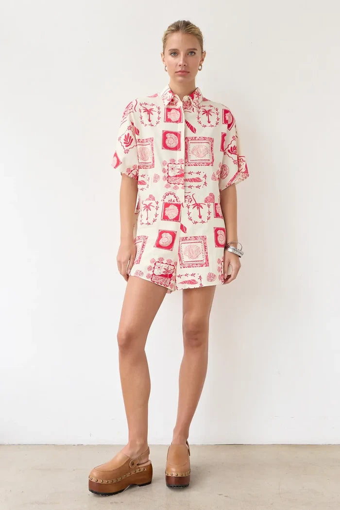 Red Shells Romper