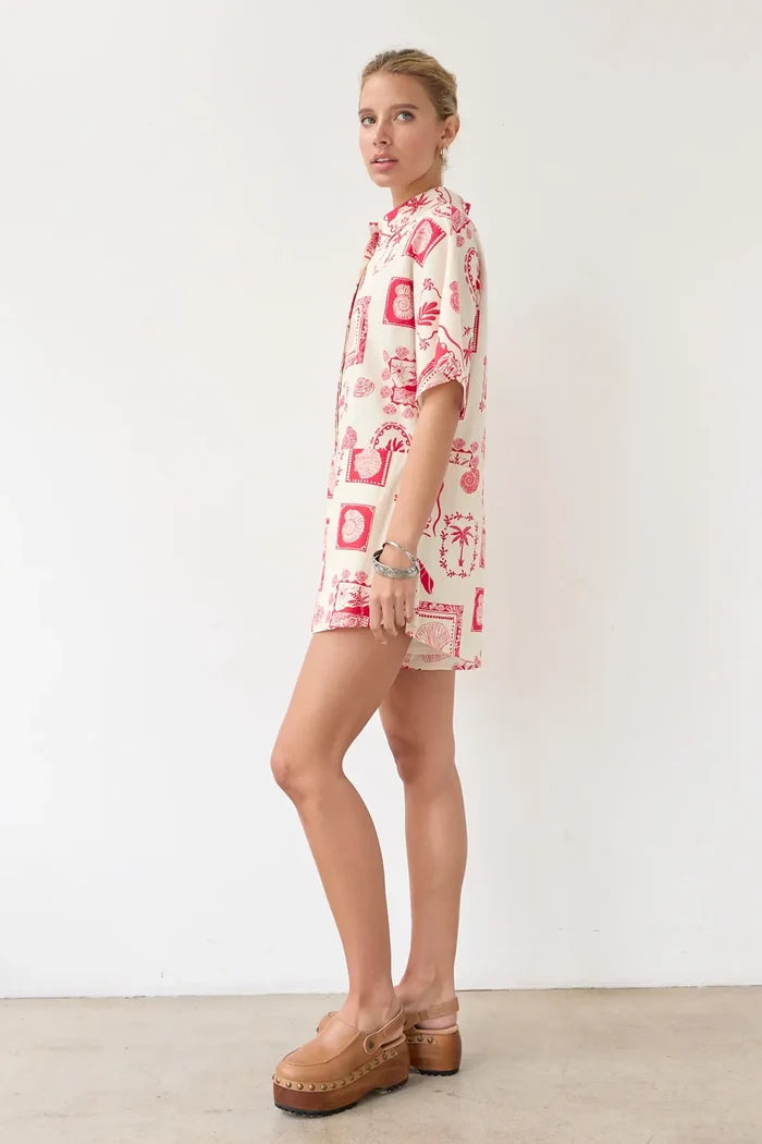 Red Shells Romper