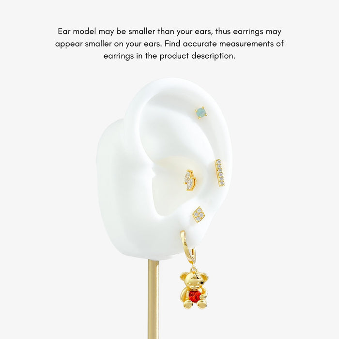 Rhombus Threadless Flat Back Stud - Flaire & Co.