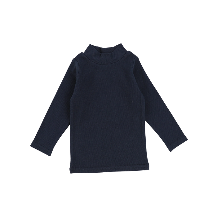 Ribbed Mockneck - Navy