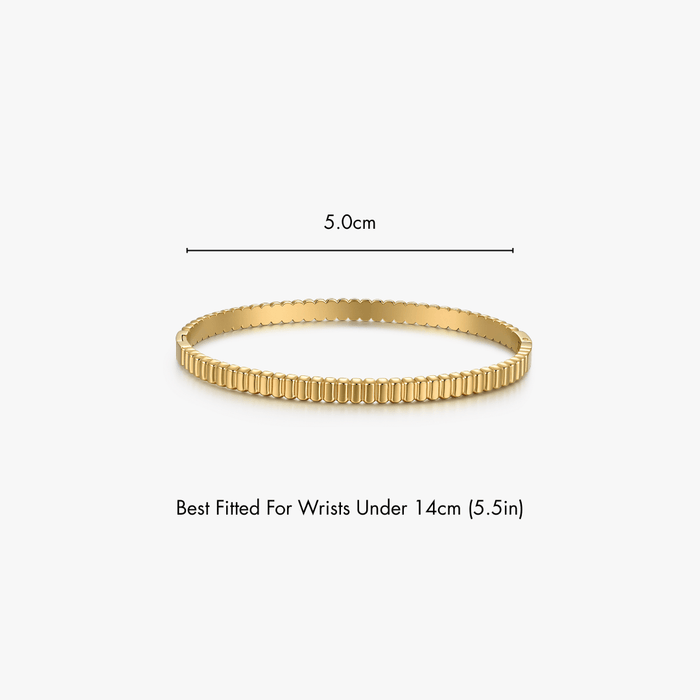 Ribbed Stacker Cuff Bangle - Flaire & Co.