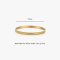 Ribbed Stacker Cuff Bangle - Flaire & Co.