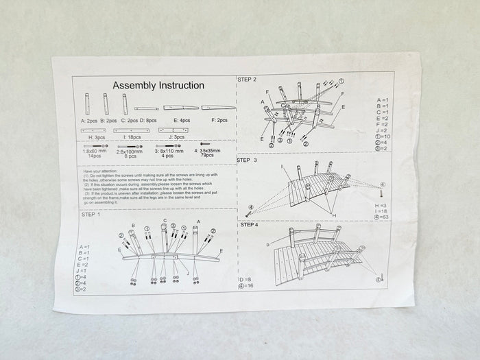RLC Five Foot Wooden Garden Bridge - Brand New!