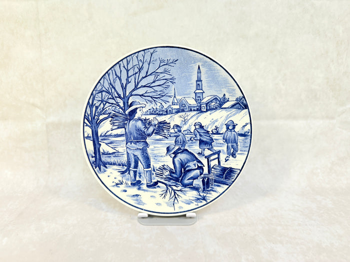 Royal Delfts Blauw Country Life Plates - Set of 3
