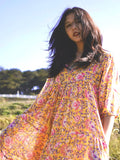 Rumi Block Printed Dress - The Riviera Towel Company