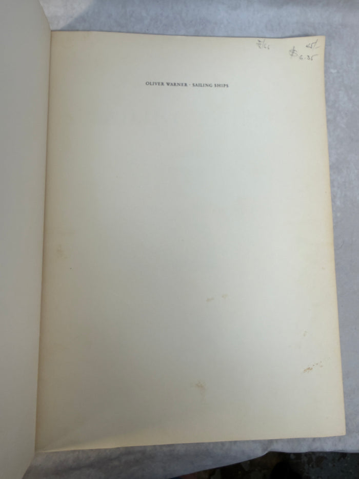 Sailing Ships by Oliver Warner with 12 Lithographs, 2nd Edition 1964