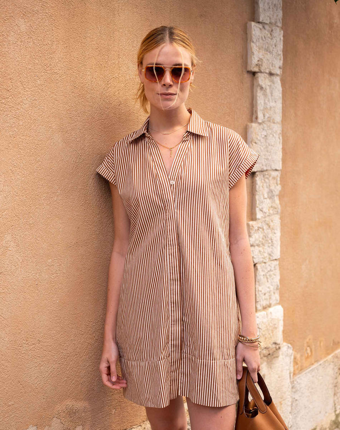 Sailor Button Down Shirt Dress