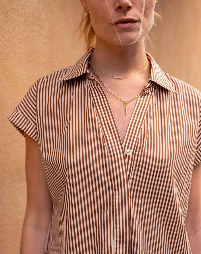 Sailor Button Down Shirt Dress