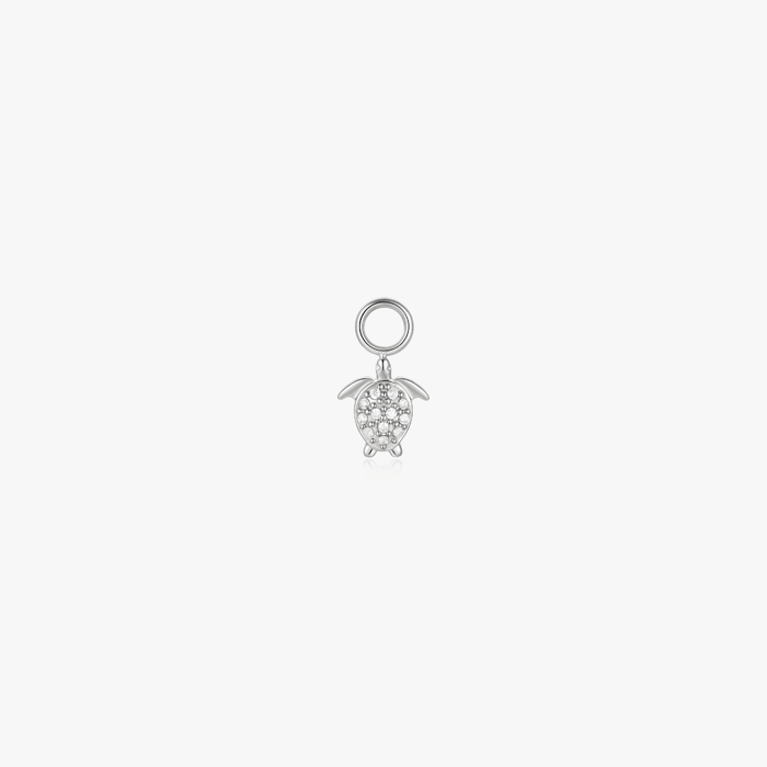 Sea Turtle Pave Hoop Charm (Single) - Flaire & Co.