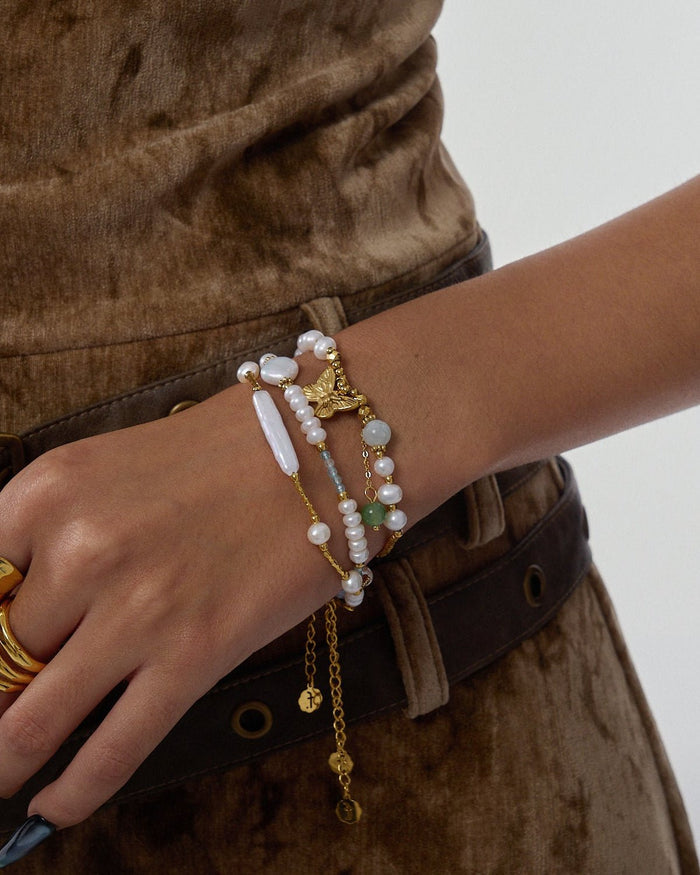 Luma Pearl Bar Bracelet - Flaire & Co.