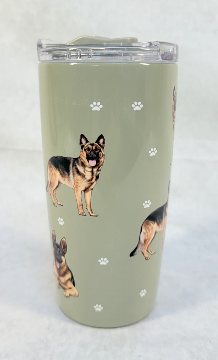 Serengeti German Shepherd 20 oz. Tumbler with Slide Lid - Brand New!