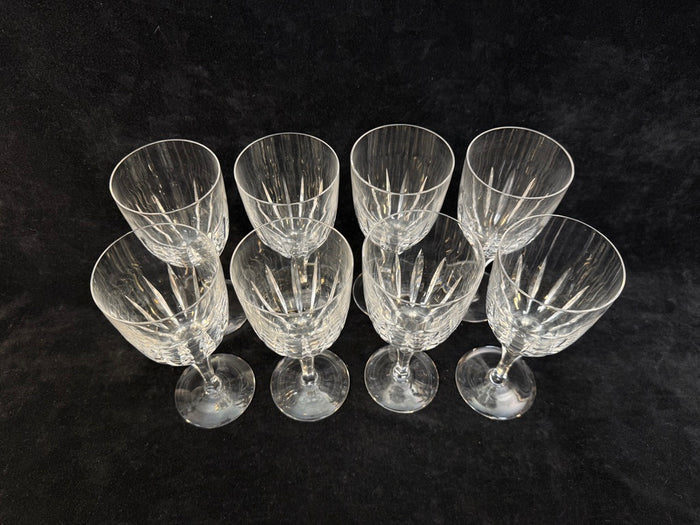 Set of 8 Atlantis Castelo Cut Crystal Water Goblets