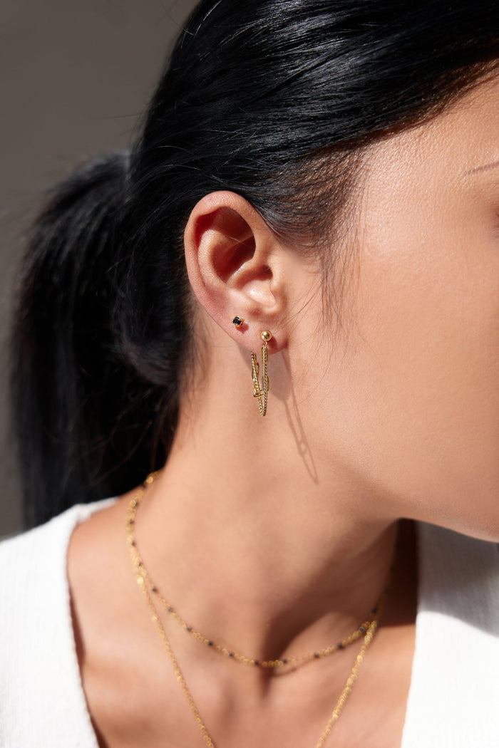 Simple CZ Studs in Gold - Flaire & Co.