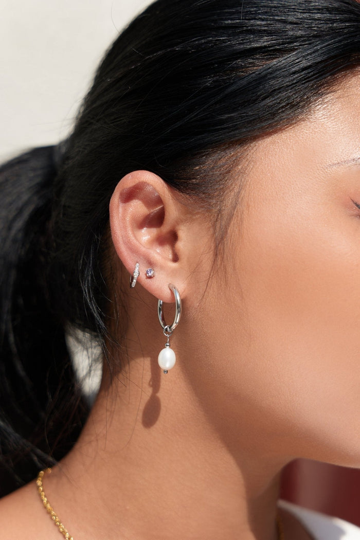 Simple CZ Studs in Silver - Flaire & Co.