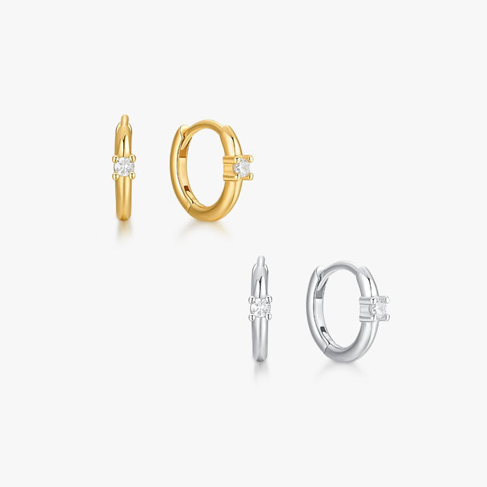 Single Gem Huggies - Flaire & Co.