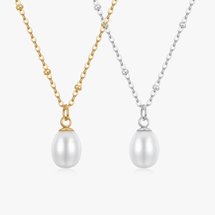 Single Pearl Beaded Necklace - Flaire & Co.