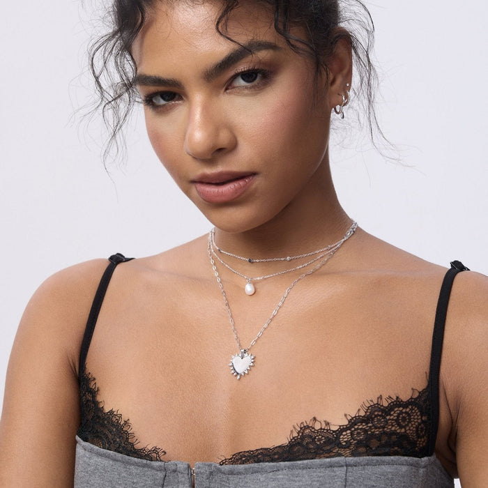 Single Pearl Beaded Necklace - Flaire & Co.