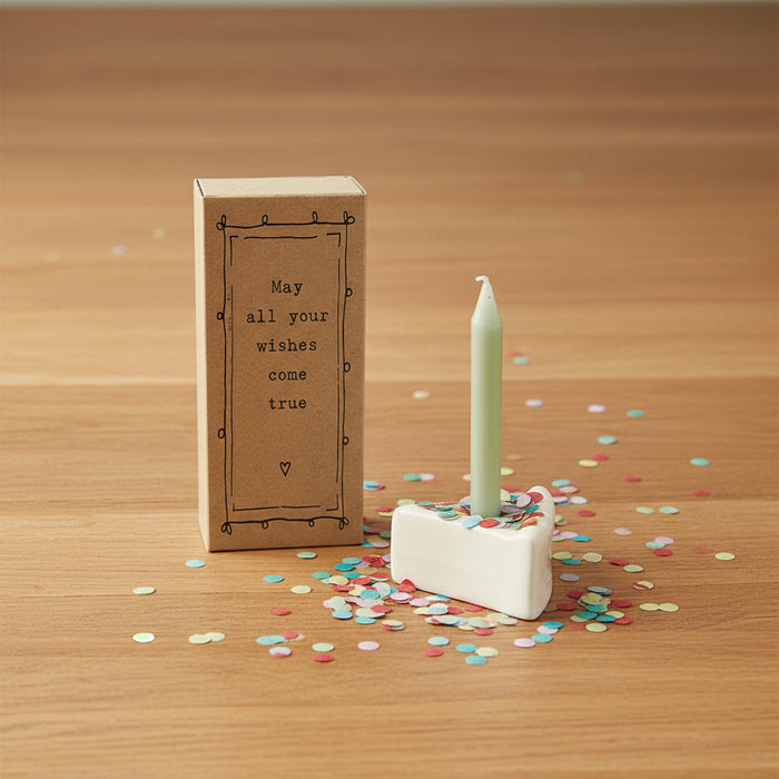 Slice of Cake with Candle
