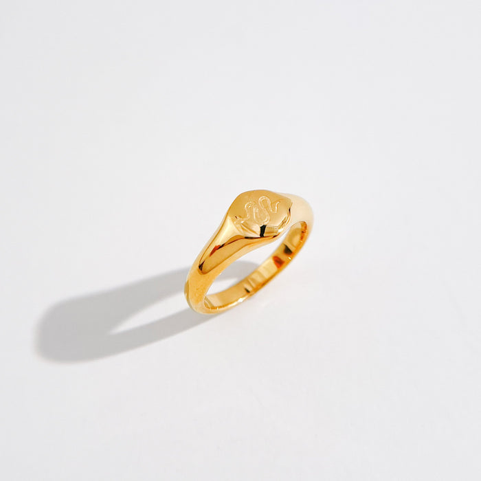 Slitherin Signet Gold Ring - Flaire & Co.