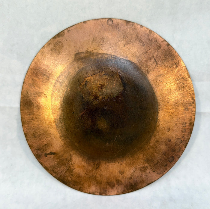 Small Decorative Copper Plate from Chile